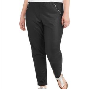 FRENCH LAUNDRY One Step Up Zip Pocket Dress Pant Black Slacks XXL